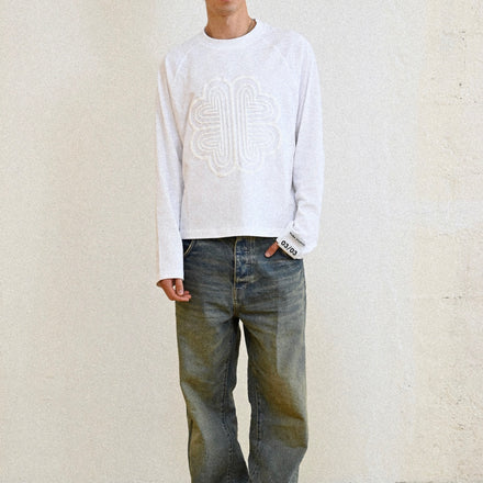 cropped longsleeve vol.1 - white